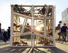 canada, toronto, sukkah, installazione, stand